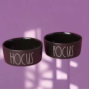RAE DUNN BY MAGENTA Halloween Hocus and Pocus Dog Food Bowls - 2-Pack